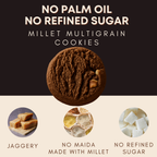 Millet & Multigrain Cookies – Ragi, Cocoa & Almond| Jaggery Sweetened| Pack of 10 Cookies