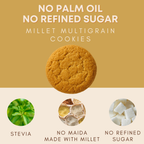 Millet & Multigrain Cookies – Ginger| Stevia Sweetened| Pack of 10 Cookies| Diabetic friendly